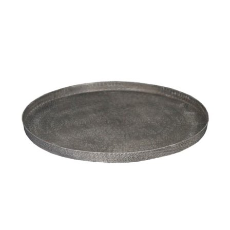 Andros pyöreä tarjotin, koristeellinen, 2 kpl, 40 x 40 x 3 cm, alumiini, valkoinen