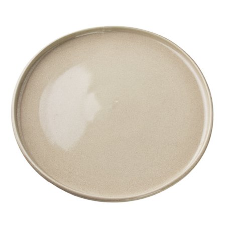 BASIC NATURE Fyrkantig middagstallrik i porslin 28x28 cm beige