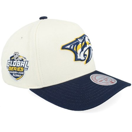 Mitchell & Ness - Negro adjustable Gorra - Hatstore Exclusive x Nashville Predators Global Series Sand/Navy A-frame Adjustable @ Hatstore