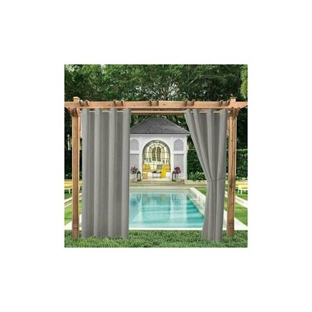 Vattentäta utomhusgardiner, termiskt isolerade mörkläggningsgardiner för pergola, trädgårdsskjul utomhus, lusthus, uteplats (130220 cm, grå)