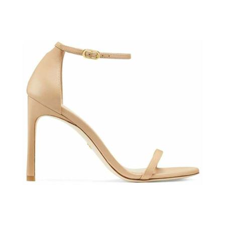 Stuart Weitzman, Leather sandals Beżowy, Kobieta, Rozmiar: 39 1/2 EU