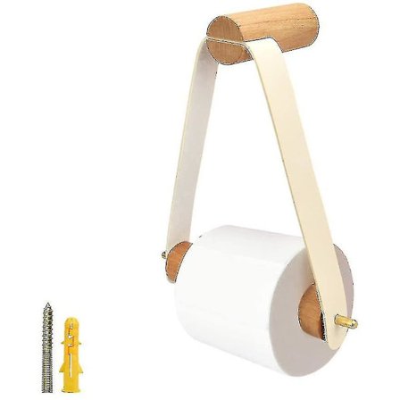 Väggmonterad Toalettpappershållare i Trä Toalettpappershållare Trä Rullhållare 18cm * 20cm Toalettpappershållare För Badrum, Kök, Sovsal, Hotell