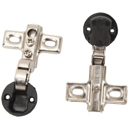 2 stk Mini Skap Hengsel med 26mm Glass Hull for Glass Skap Dør