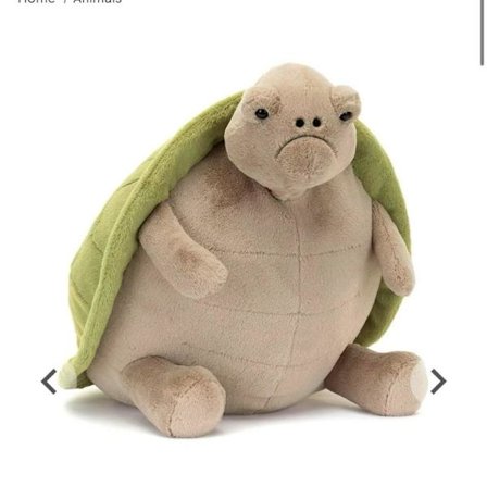 Jellycat Timmy Skildpadde Blødt Legetøj, 28 cm - Reptilbamse - Klassisk Barnegave