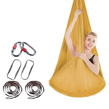 Guld-Aerial Yoga Hängmatta