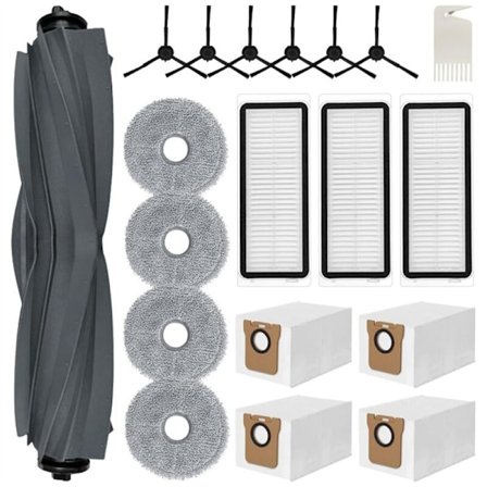 Tillbehörssats för L20 Ultra, Damm, Huvudborstar, Filter, Ersättningsdelar till Robotdammsugare