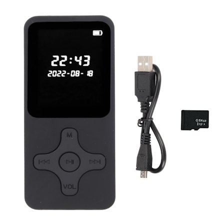 MP3 MP4 -soitin Bluetooth 5.0 Erittäin ohut digitaalinen LCD 1,77 tuuman näyttö HD-kaiutin FM-radio Kannettava HiFi-musiikkisoitin 64 Gt:n 