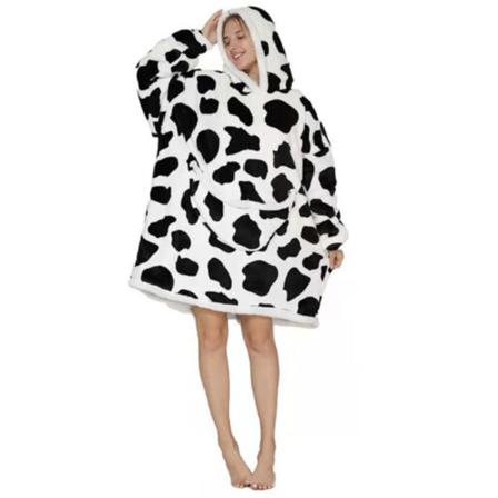 Huvtröja Filt Oversized Chunky Sherpa Fleece Plysch Mysigt Varm