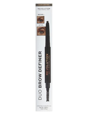 Revolution Beauty London Makeup Revolution Duo Brow Definer Pencil - Brown - 0.25 g