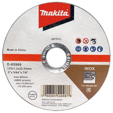 Makita D-65969-12 Skjæreskive 125 mm, 12-pakning, Maskintilbehør & forbruk