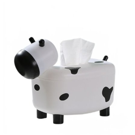 Vevnadslåda, tecknad multifunktionell förvaringslåda (vit plus svart klistermärke)