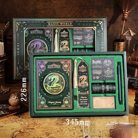 Magiskt anteckningsset – Roterande skiva, snabbanteckningsblock och flerdelat skrivset för dagligt bruk