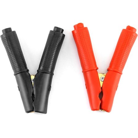 4-pack 100A Rena Alligatorklämmor i Koppar (2 svarta, 2 röda), Ba