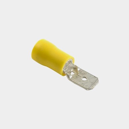 Connettori a lamella isolati, Ø6.3 mm, adatti per cavo 4 - 6 mm², confezione da 50, giallo