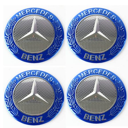 Mercedes 56,5mm hjulnav emblem till fälgar och centrumkåpor 4-pack