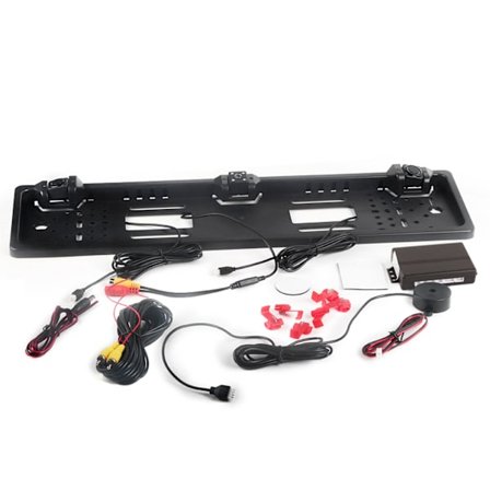 Europeisk registreringsskylt med 12 LED-kamera backdisplay parkeringssensor biltillbehör