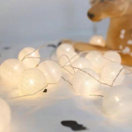 Bomullsball-julelys, 3M 20 LED Julelysstreng, Innendørs Julelys Batteridrevet for Barnerom, Fest, Jul A5