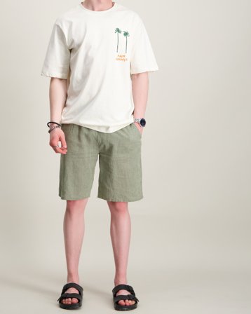 ONLY & SONS JUNIOR OSJCAIDEN LIFE LOOSE LIN SHORTS WVN Grøn Shorts Dreng - Kids Brand Store