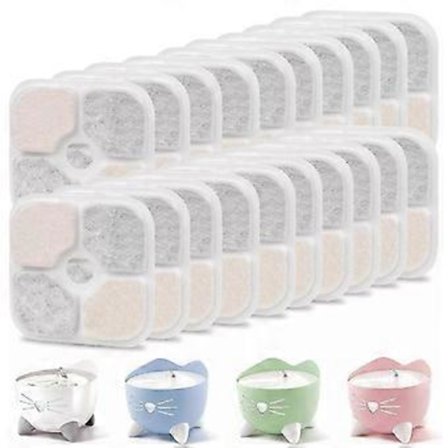 20-pack - Ersättningsfilter för dricksfontän för Catit PIXI hwy