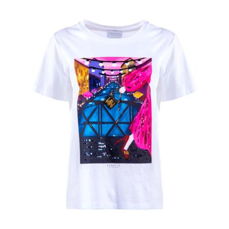 Nenette T-Shirts , Wit , Dames , Maat: S