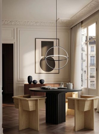 Maru big taklampe Ø60 - burned black