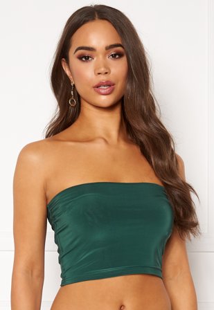 Goddiva Longline Bandeau Tube Botanical Green Klær