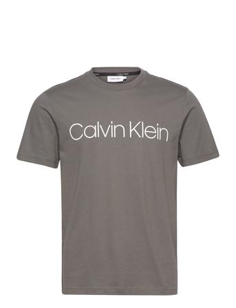 Cotton Front Logo T-Shirt T-shirts Short-sleeved Grå Calvin Klein