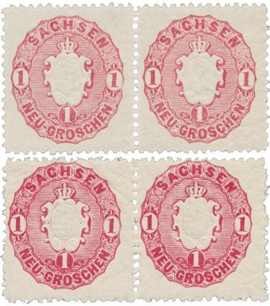 Tyskland stater 1863/1866 - MICHEL 16a+b i par - Postfrisk