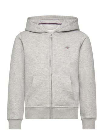 GANT Shield Zip Hoodie - Grey - 146-152