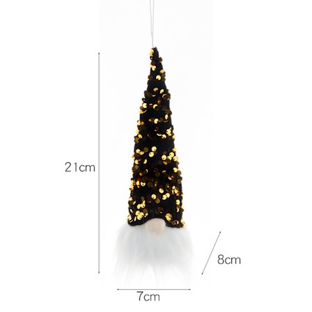 1PCS Svart gull juledekorasjoner Lysende beltelys ha