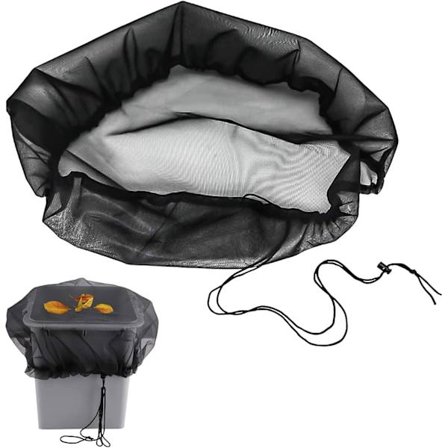 2 kpl 95 cm verkko sadevesitynnyriin - säädettävä sadevesitynnyrin suojusverkko - hyttysverkko ulkopuutarhan ämpäreihin lehtiä varten