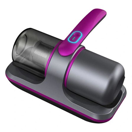 【PP】Trådløs støvmidefjerner, letvægtsdesign, bærbar støvsuger til madras Grå Lilla
