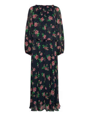 ROTATE Birger Christensen | Chiffon Maxi Dress | 36