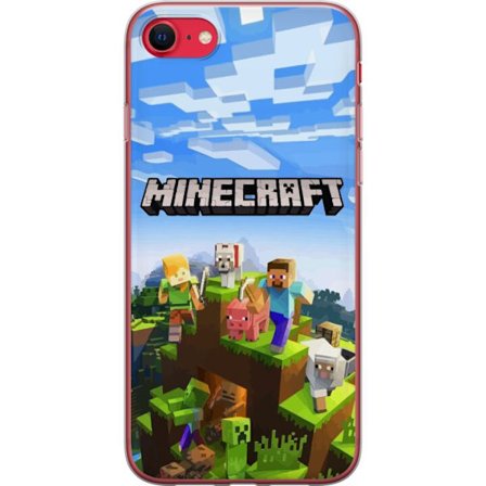 Kompatibelt Mobilskal till Apple Apple iPhone SE (2022) Minecraft Creeper block pixel retro spelande