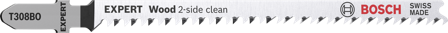 Bosch Expert T308BO Stikksagblad 5-pakk, Maskintilbehør & forbruk