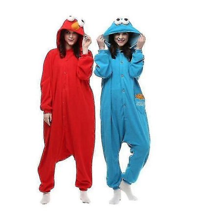 Sesam Street Cookie Monster Vuxen Pyjamasdräkt