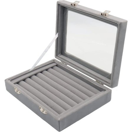 Ring Box för förvaring Smycken Organizer Örhängehållare Ring Box - high quality