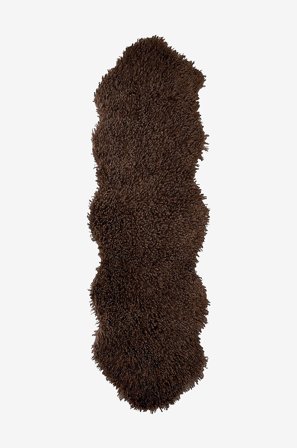 Skinnwille - Matta imitation Wooly 180cm - Brun - Fällar & skinnmattor - 60X180 - Från Homeroom