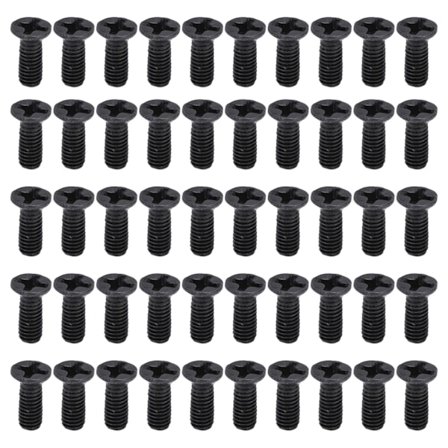50 stk. M3x8 Sorte Galvaniserede Forsænkede Krydsskruer DIN 965 Maskinskrue Sortimentssæt