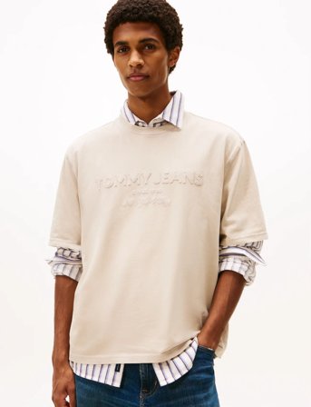 Tommy Jeans Tjm 90S New Classics Ss Tee - Beige - XXL