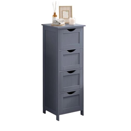 Rootz Sideskab med 4 skuffer - Natbord - Opbevaringskiste - Eget finish - 50 cm x 40 cm x 80 cm