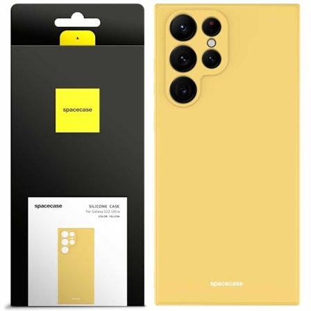 Spacecase Fodral Silikonskydd Galaxy S22 Ultra Gul