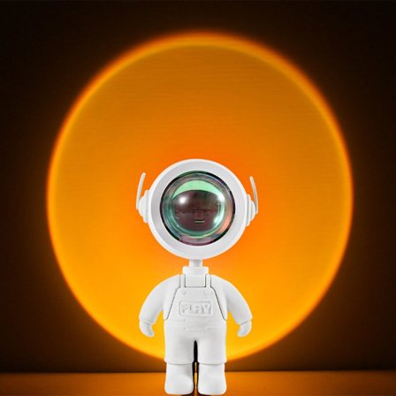 USB-lading 360 LED regnbuefarget projektor robot touch nattlampe solnedgang selfie projektor soverom bordlampe