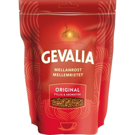 GEVALIA Kaffe Snabbkaffe refill 200g - Lyreco - Kök och servering - Kaffe och te - Instantkaffe