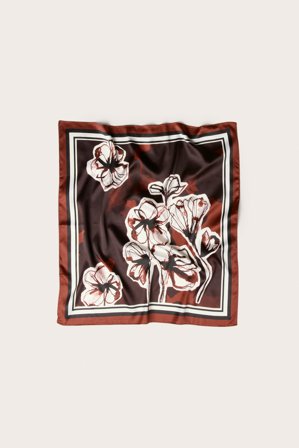 Kappahl | Chusta we wzory, z satyny | Czerwone wino