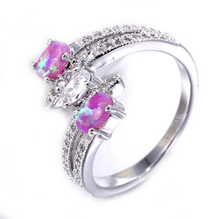 Hopea TÄYTETTY Sormus PINK Fire Opal