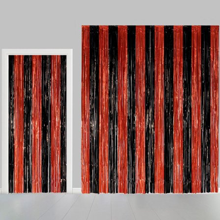 Forhæng Sort & Orange 100x240 m