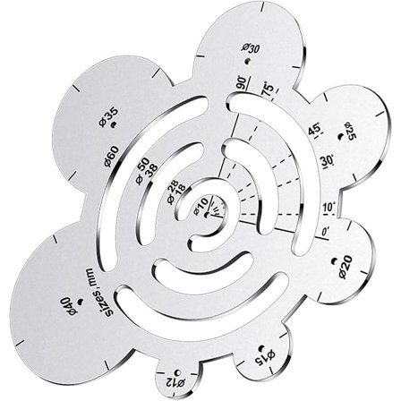 Läder Skärverktyg Metall Vinkel Skärare Linjal Rund Cirkel för DIY Läderhantverk Arbete Ritning Läderprojekt A