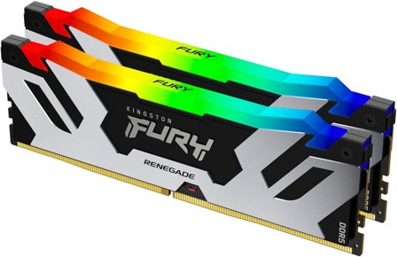 Kingston FURY Renegade RGB - DDR5 - sett - 32 GB: 2 x 16 GB - DIMM 288-pin - 6400 MHz / PC5-51200 - ikke-bufret