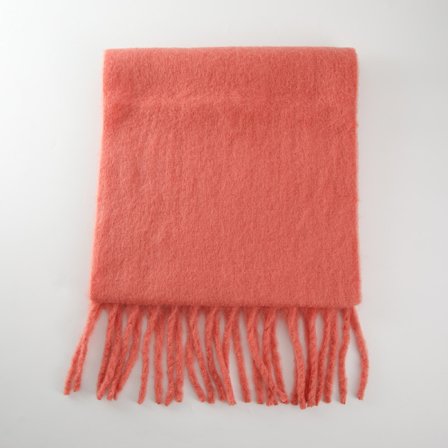 Vinternyhet mohairull imitation kashmir enfärgad scarf, förlängd och förtjockad tjock tofs, höst och vinter varm scarf